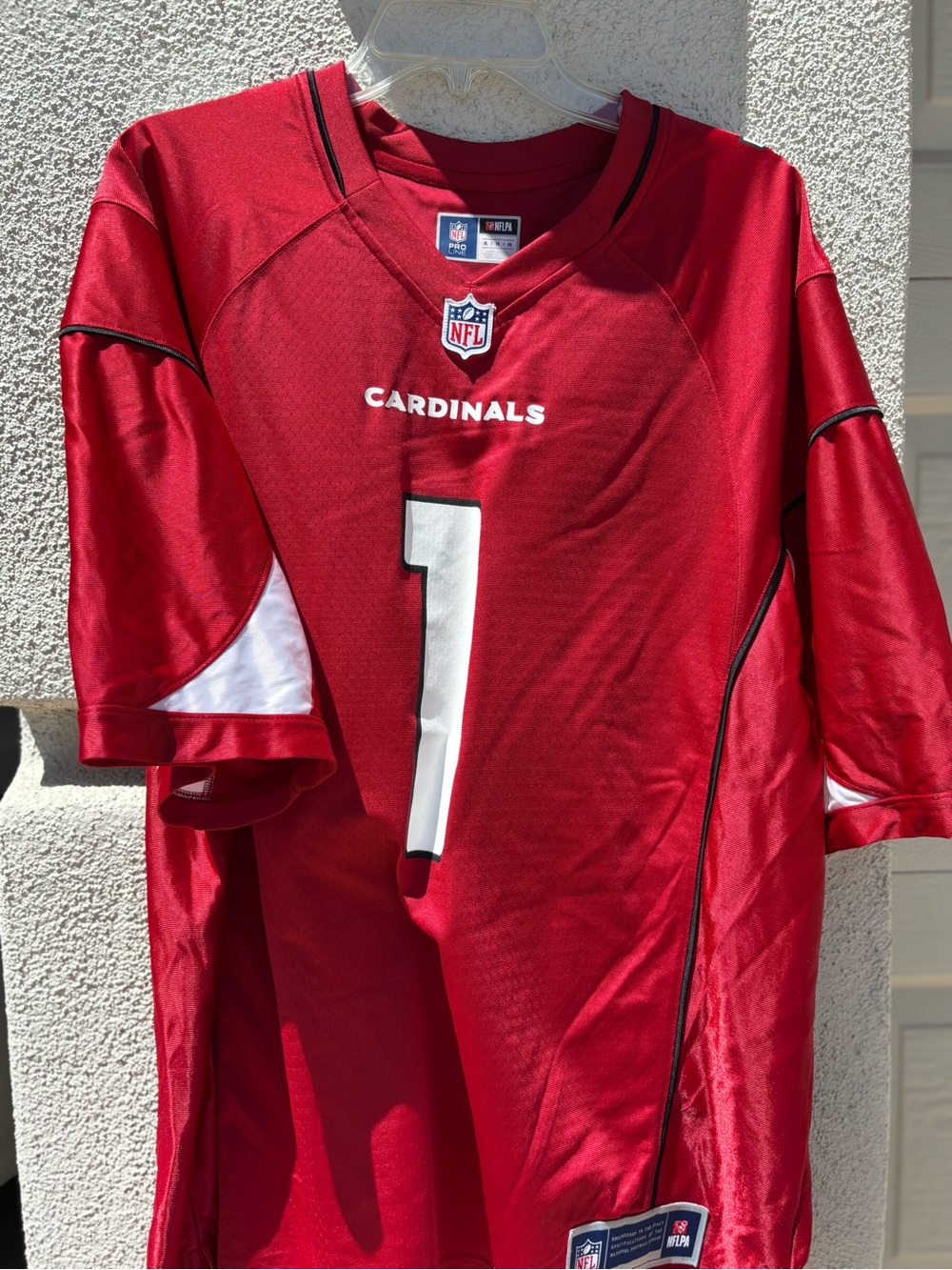 NFL Red Cardinals Football Jersey with NFL Shield Patch
